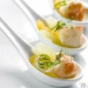 Rijstlepel porselein wit 14 cm - set 6 stuks