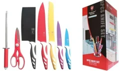 RVS messenset 8-delig met standaard colour