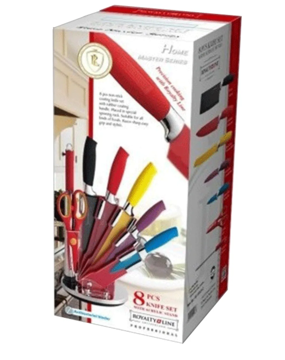 RVS messenset 8-delig met standaard colour