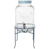 Sap dispenser op voet met kraantje 4,5 liter blauw