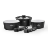 Sauspannen set 16-18-20cm keramische coating zwart