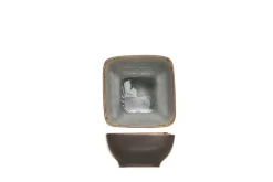 Schaal 7,5 cm vierkant Laguna Azzuro Blue Grey