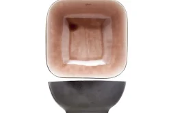 Schaal 17 cm vierkant Laguna Azzuro Old Rose