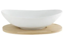 Schaal op bordje 25 cm x 16 cm keramiek