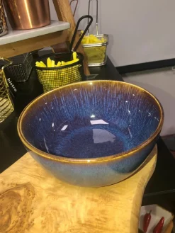 Schaaltje 14 cm donker blauw Marrakesh