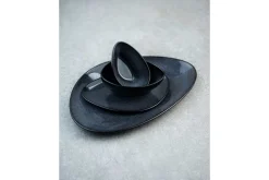 Schaaltje driehoekig 12cm Black Granite