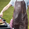 Schort donkerbruin leder