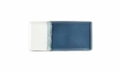 Serveerschaal 14 x 32 cm Blauw Flow