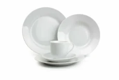 Serviesset 18-delig Budget Basic White rand