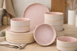 Serviesset 18-delig Coco Roze 6 personen