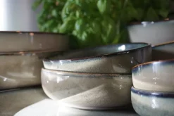 Serviesset 12-delig Meridian grijs groen blauw