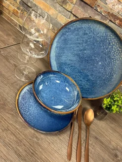 Serviesset 24-delig Nova blauw
