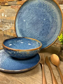 Serviesset 24-delig Nova blauw