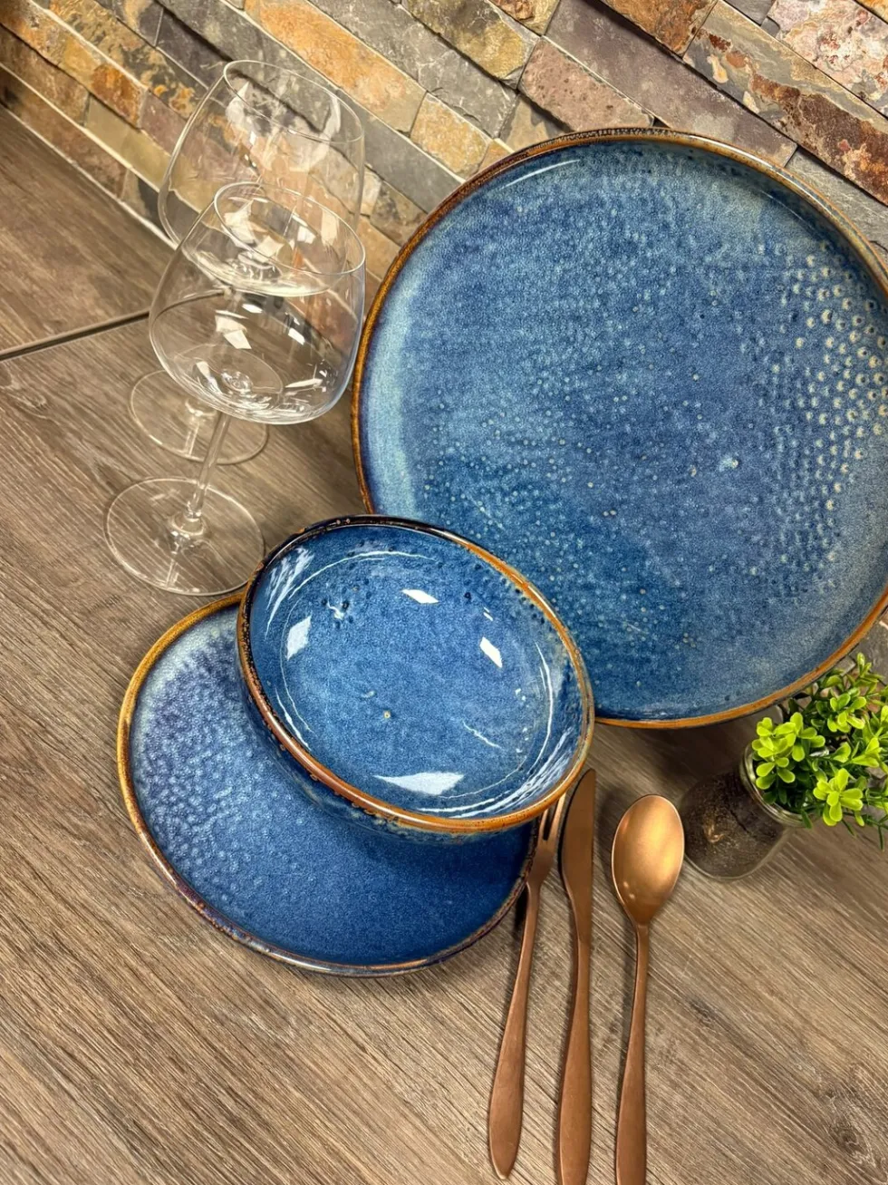 Serviesset 18-delig Nova blauw
