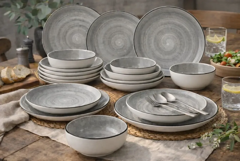 Serviesset 12 personen Baltic grey