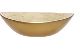 Slakom bamboe goud 25 cm ovaal