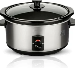 Slowcooker 3,5 liter RVS keramische binnenpan Royalty Line