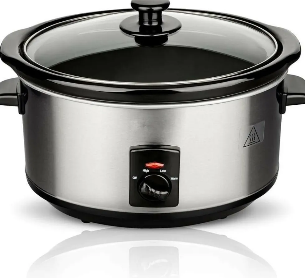 Slowcooker 3,5 liter RVS keramische binnenpan Royalty Line