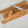 Snijplank Acacia gouden handvat 35 cm x 15 cm