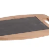 Sonora plank met handvat 35cm leisteen - bamboe