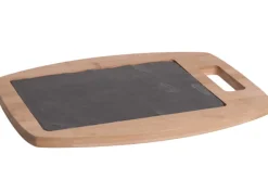 Sonora plank met handvat 35cm leisteen - bamboe