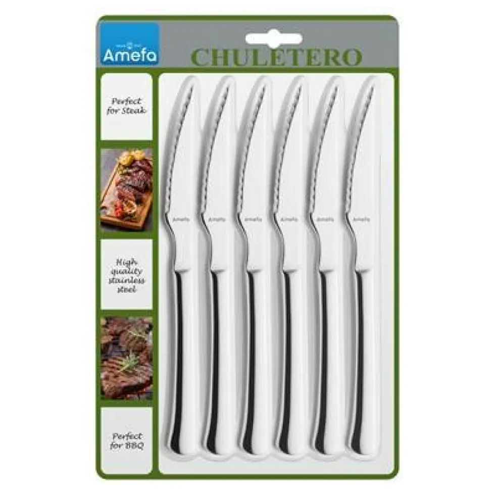 Steakmessen set 6 delig Chuletero Amefa