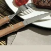 Steak- pizza messen set 6 delig 7000 Amefa wood