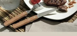 Steak- pizza messen set 6 delig 7000 Amefa wood