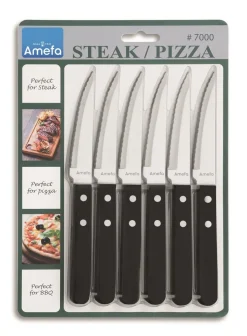 Steak- pizza messen set 6 delig 7000 Amefa