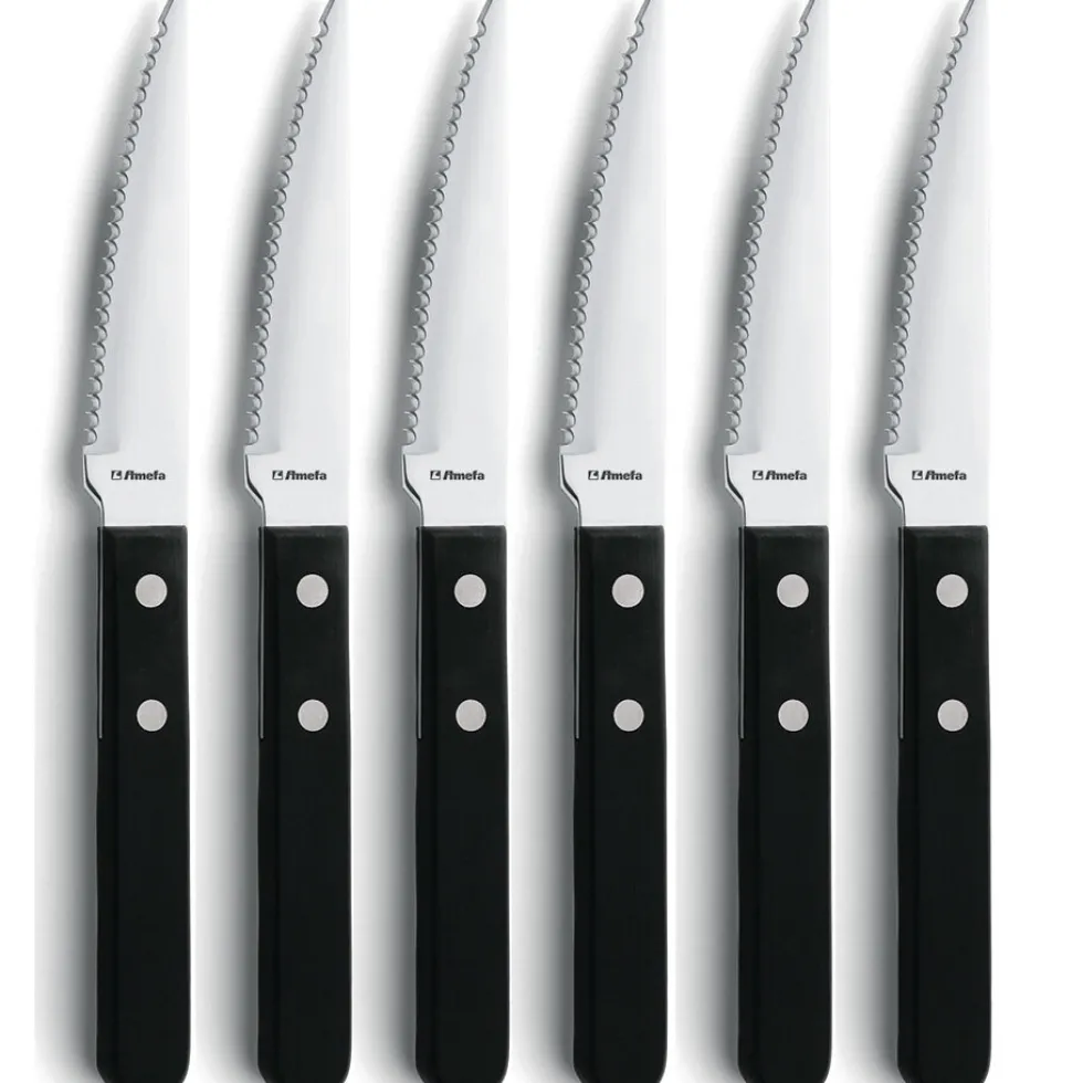 Steak- pizza messen set 6 delig 7000 Amefa