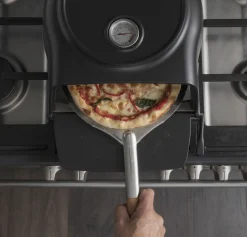 Stove top pizza oven Fernus Charcoal Mat zwart