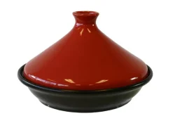 Tajine rood zwart aardewerk 25,5 cm Cosy&Trendy