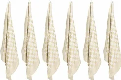 Theedoek Beige Set van 6