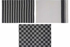 Theedoek Zwart Set van 3