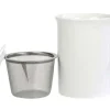 Theeglas met filter 8 x 11 cm Porselein