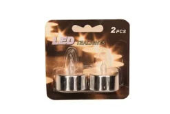 Theelicht LED Zilver - Set van 2 stuks
