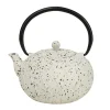 Theepot gietijzer mat wit 1,2 L Himeji