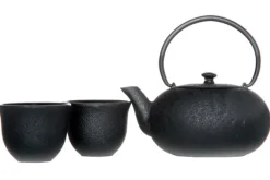 Theepot gietijzer set 0,55 L - 15 cl Fuku Black