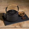 Theepot gietijzer zwart 0,8 L Takachiko