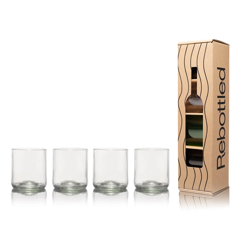 Tumbler 23cl set van 4 Transparant Rebottled