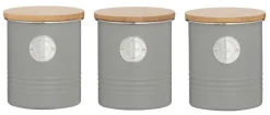 Voorraadpot set 3-delig Living Grijs
