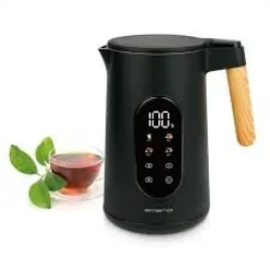 Waterkoker 1,7 liter zwart bamboe Emerio