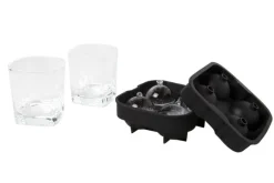 Whiskyglas met ijsbolvorm