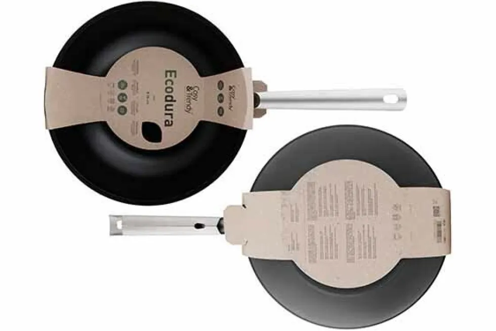Wok 28 cm Ecodura Zwart
