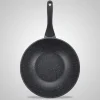 Wokpan marmeren coating 30 cm zwart